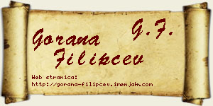 Gorana Filipčev vizit kartica